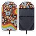 thumbnail image 5 of KUIFORTI Waterproof Car Seat Sweat Protector, Washable Retro Floral Towel Seat Coverfor Athletes, Gym, Yoga, Beach, All-Fit for Cars, SUVs and Trucks, 5 of 7