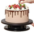 thumbnail image 7 of 10.8 Inch Rotate Turntable Sculpting Wheel Revolving Cake Turntable Black Painting Turn Table Lightweight Stand for Paint Spraying Spinner, Cake Decorating, Displaying Item (Black), 7 of 7