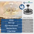 thumbnail image 4 of Ventilador de Techo DINGLILIGHTING DLLT de 20 pulgadas con Luz y Control Remoto, 4 of 9