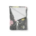 thumbnail image 2 of Mermaid Soft Flannel Fleece Blanket, Ocean Girls Underwater Creatures Dreamland Fairy Childish Fantasy World, Cozy Plush for Indoor and Outdoor Use, 70" x 90", Grey and Pale Yellow, by Ambesonne, 2 of 5