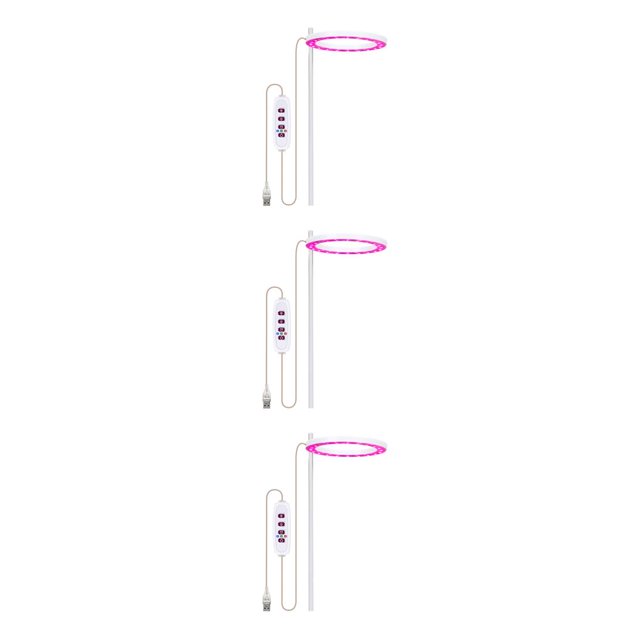 Luz LED de Control de línea USB Matsuzay lámpara de cultivo de plantas interior 1 cabeza de luz rosa 3Conjunto