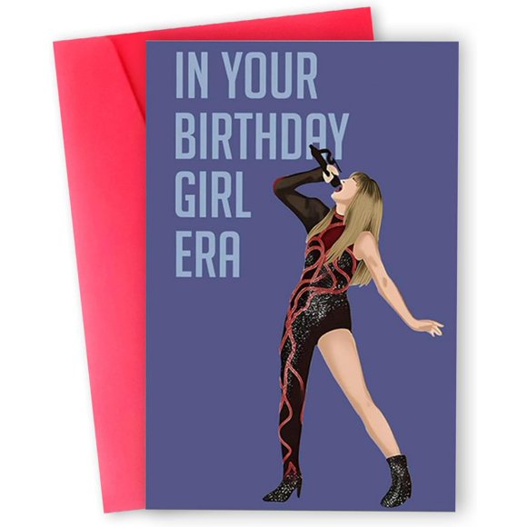 Tarjeta de cumpleaños CARDKENLES con diseño parodia de cantante de música