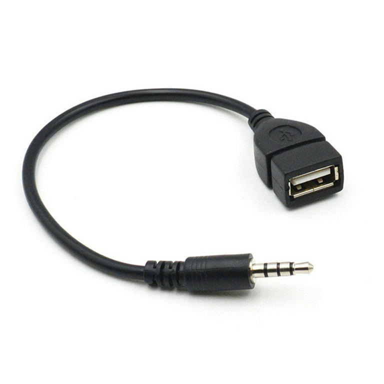SmartEra USB Female to 3.5mm Jack Male Audio Converter Adapter (Black)