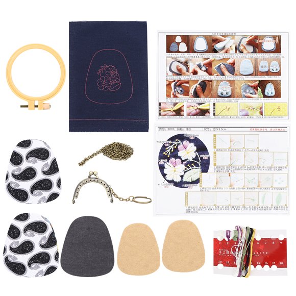 Sac de Broderie DIY, Kit de Sac de Broderie, Broderie Faite à la Main pour Amateurs de Bricolage Débutants Style B