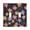 Cartoon Flowers and dots, variant on Haosy Light Switch Cover Plate 2 Gang Electrical Outlet Covers Black Simple Geometric Lines Decorate Wall Plate 4.56”x4.48”