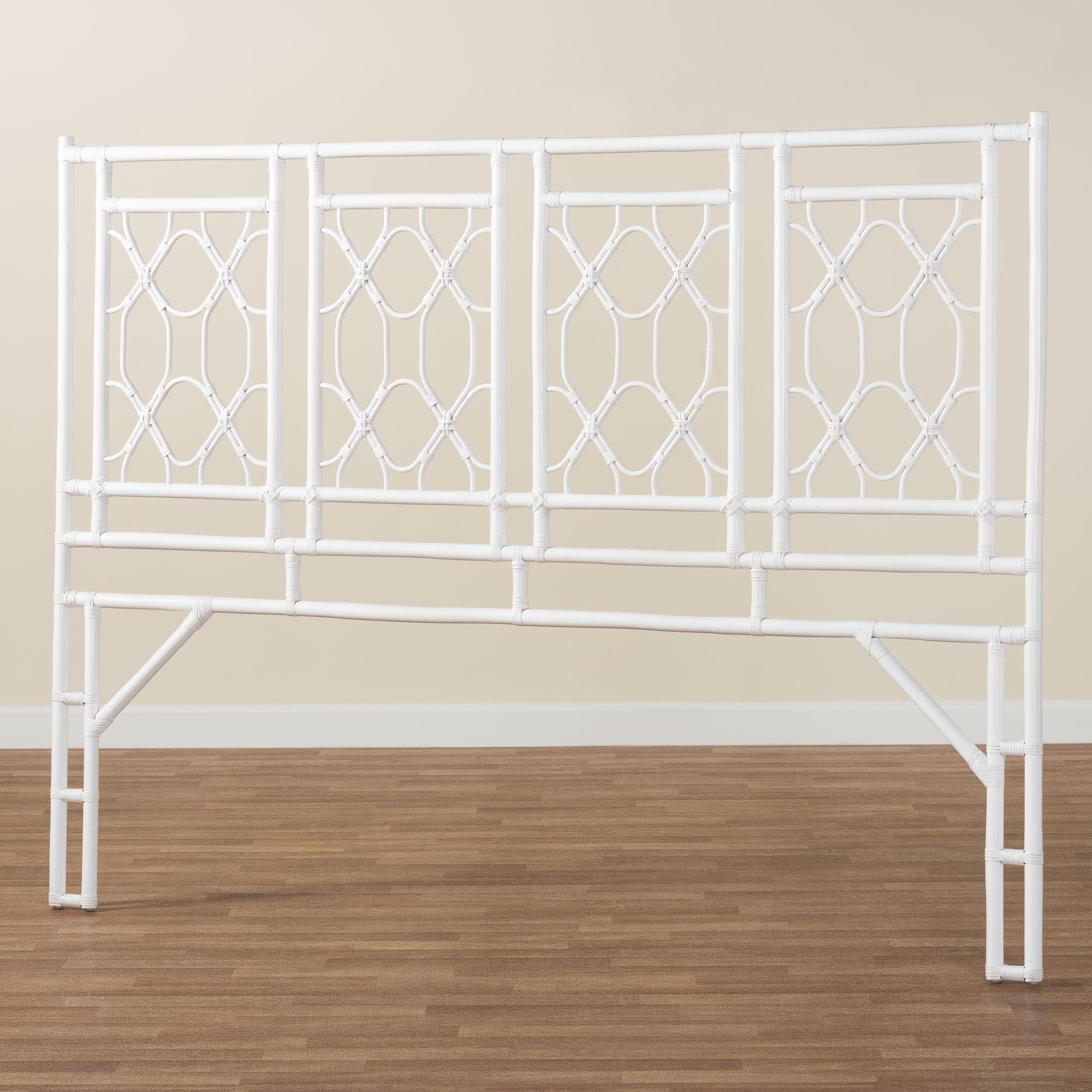 bali & pari Sampson Boho Standalone Headboard, King, White