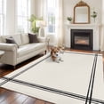 thumbnail image 3 of Pure Apricot Area Rug 6x9 FT, Non Slip Living Room Throw Carpet, Simple Solid Color Washable Soft Large Floor Carpet Non-Shedding Rug for Bedroom Dining Room Play Room, 3 of 9