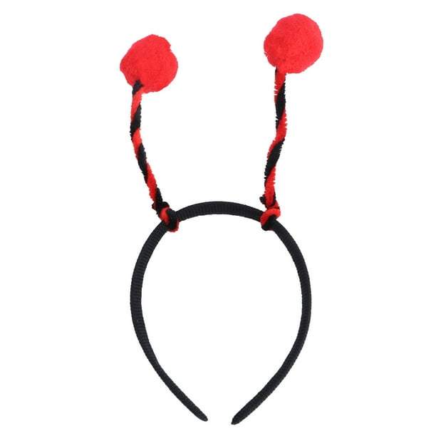 EeaseMX Diadema con forma de abeja, hormiga y mariquita, para mujeres y niñas, con orejas de abeja, accesorios para el cabello (rojos)