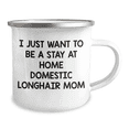 thumbnail image 2 of Funny Domestic Longhair Cat Mom Gifts for Graduation, Camping Mug with I Just Want To Be A Stay At Home Domestic Longhair Mom Quote, Gifts from Friends for Family, 2 of 4