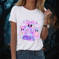 thumbnail image 2 of TOWED22 Halloween Shirts Women Cute Ghost Graphic T-Shirts Funny Spooky Ghost Print Tee Fall Halloween Holiday Casual Tops(White,M), 2 of 8