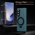 thumbnail image 3 of Allytechgroup Shockproof Case for Samsung Galaxy Z Fold 6, Magnetic Cover Support Wireless Charging Anti-Scratch Ring Bracket Stand Bumper Rugged Phone Case for Galaxy Z Fold 6, Green, 3 of 9
