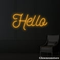 thumbnail image 3 of Glowneon Hello Neon Sign, Hello Led Sign, Motivation Quotes Neon Light Wall Art, Party Decor, 3 of 5