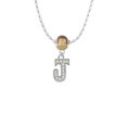 thumbnail image 2 of Delight Jewelry Silvertone Crystal Initial - J - Mia Monkey Charm Necklace, 2 of 4