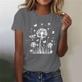 thumbnail image 2 of Summer 2026 Womens Fashion Womens Tops Dressy Casual 3/4 Sleeve Brown Blouses For Women Business Casual Plus Size T Shirts For Women Loose Fit Gym, 2 of 4
