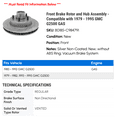 thumbnail image 2 of Front Brake Rotor and Hub Assembly - Compatible with 1979 - 1995 GMC G2500 GAS 1980 1981 1982 1983 1984 1985 1986 1987 1988 1989 1990 1991 1992 1993 1994, 2 of 2