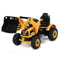 thumbnail image 1 of Costway 12V Battery Powered Kids Ride On Excavator Truck With Front Loader Digger Yellow, 1 of 10