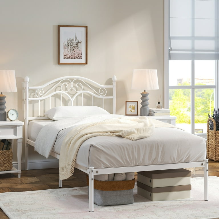 Yoneston Vintage Headboard Kids Standard Metal Bed Frames