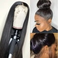 thumbnail image 2 of HOT Sale! Lace Front Wig Human Hair Pre-Pulled Baby Hair Glue Free Human Hair Wig For Black Women Natural Color (20 Inch) Beauty Personal Care, 2 of 4