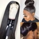 thumbnail image 1 of Lace Front Wig Human Hair Pre-Pulled Baby Hair Glue Free Human Hair Wig For Black Women Natural Color (20 Inch) Buy 2 Save 10%, 1 of 4