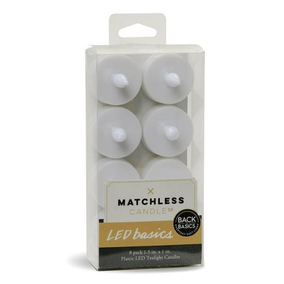 L&L 9046007 Bougie Vacillante Sans Parfum 1.5 x 1.5 Po. Dia. Darice Blanche - Lot de 4