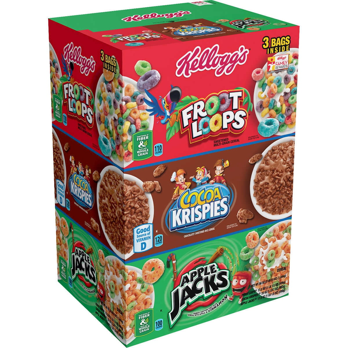 Product of Kellogg TriFun Cereal Pack, Mixed 58 oz.