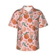 thumbnail image 1 of KLL Painting Peach Pattern Men's Hawaiian Shirt Short Sleeve Button Down Beach Shirts,3X-Large, 1 of 7