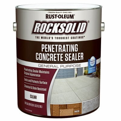 Rust-Oleum 317929 RockSolid Penetrating Concrete Sealer, Gallon - Quantity 2 — Exterior Wood Surfaces, UV-Resistant Formula