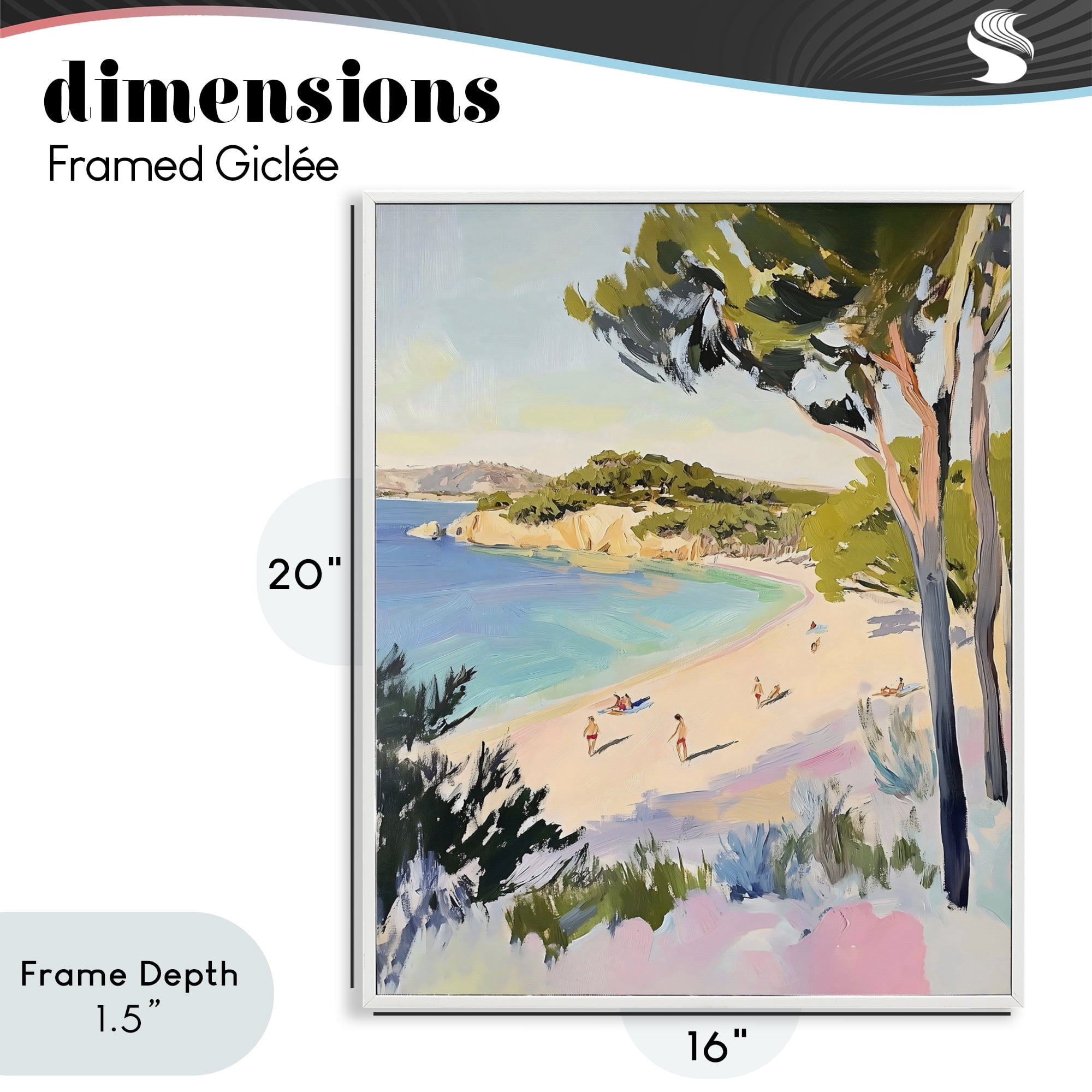 Stupell Industries Amalfi Coast Beach Escape White Framed Giclee Art, design by The Prints Vibe
