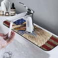 thumbnail image 7 of Logiee Eagle With USA Flags Print Kitchen Sink Splash Guard Faucet Mat for Splash Guard Behind Faucet Drip Catcher for Kitchen,Bathroom,Sink Mat,Dish Drying Mat,Bathroom-15" X 5.5", 7 of 7