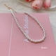thumbnail image 1 of Collar de perlas para mujer, diseño de nicho que combina con todo, cadena de clavícula de lujo de alta gama, colgante de amor, joyería, 1 of 1