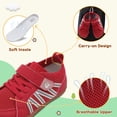 thumbnail image 3 of Barerun Kids Shoes Girls Boys Breathable Sneakers Flats,Wide,Anti-Slip,Anti-collision Toe Cap,Red,2 Big Kid, 3 of 9
