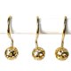 thumbnail image 1 of Juego de 12 ganchos decorativos de latón Brillar para cortina de ducha anillos de Metal brillantes a prueba de óxido diseño de bola hueca, 1 of 5