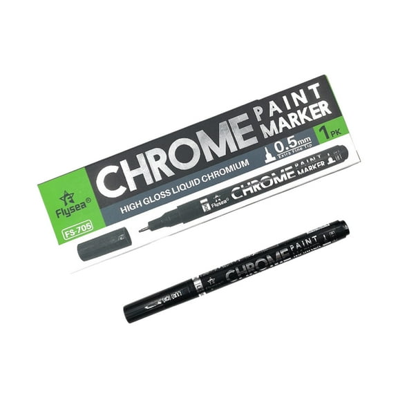 Silver Mirror Marker 0.5mm DIY Reflective Mirror Pens Liquid Mirror Chrome Marker Paint Marker Pen for Bistro Boards Plastic Metal Glass Windows
