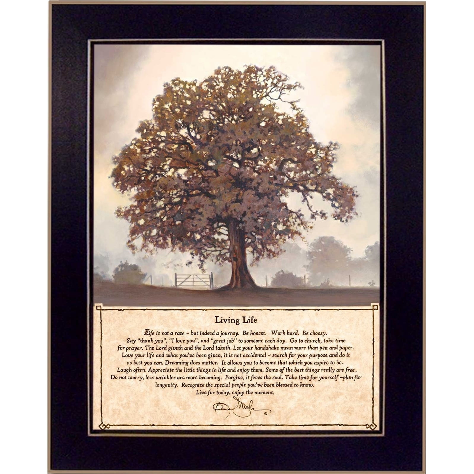 Trendy Decor 4U "Living Life" By Bonnie Mohr, Printed Wall Art, Ready