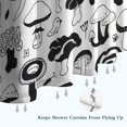 thumbnail image 6 of Black White Mushroom Sketch White Pattern Shower Curtain 36"x72" ,Bathroom Decorative Shower Curtains Set with 12 Hooks,Modern Waterproof Washable Shower Curtain, 6 of 6