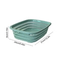 thumbnail image 2 of Large Rectangular Plastic Basket with Drain Holes, Multi-Purpose Kitchen Storage Organizer, Sturdy Container for Vegetables, Fruits, Bread, Pantry Sundries and Household Grocery Sorting, 2 of 7