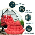 thumbnail image 3 of LeisureMod Wicker 2 Person Double Folding Hanging Egg Swing Cushion, 3 of 8