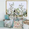 thumbnail image 2 of Designart 'Border With Peonies and Cranes In Chinoiserie Style' Traditional Framed Canvas Wall Art Print, 2 of 5