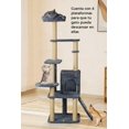 thumbnail image 2 of Torre Árbol Rascador para Gato con Casa Gris 132 cm, 2 of 5