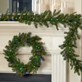 thumbnail image 3 of Seasonal LLC Dakota Pine 24“ Pre-Lit Artificial Christmas Wreath, Dual LEDs with 9 light functions (Battery-Operated), 3 of 6