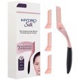 thumbnail image 1 of Muyoka Maquinilla de afeitar para cejas, lavable, ergon贸mica, antideslizante, para hombres y mujeres, herramienta de dermaplaning facial con cuchillas de repuesto para cejas, axila, barba, mushtache, 1 of 7