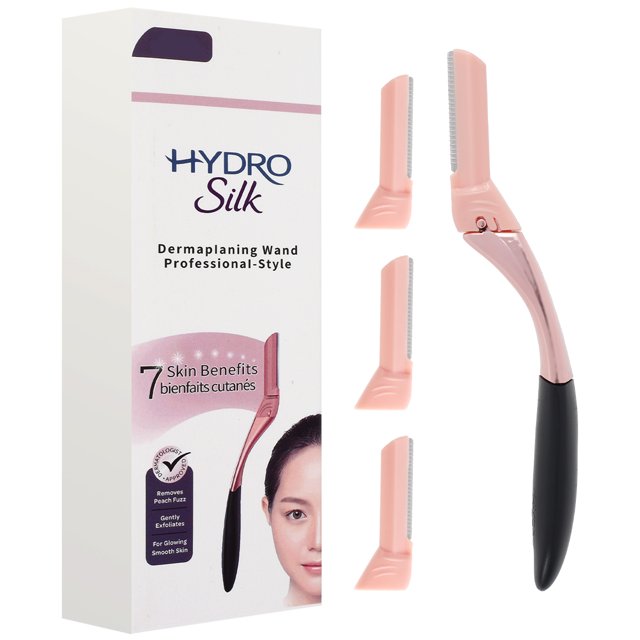 Muyoka Maquinilla de afeitar para cejas, lavable, ergon贸mica, antideslizante, para hombres y mujeres, herramienta de dermaplaning facial con cuchillas de repuesto para cejas, axila, barba, mushtache