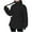 Black, variant on Women's Hooded Jacket with Belt Winter Casual Fashionable Solid Color Long Sleeve Thickened Velvet Fleece Jacket with Pockets