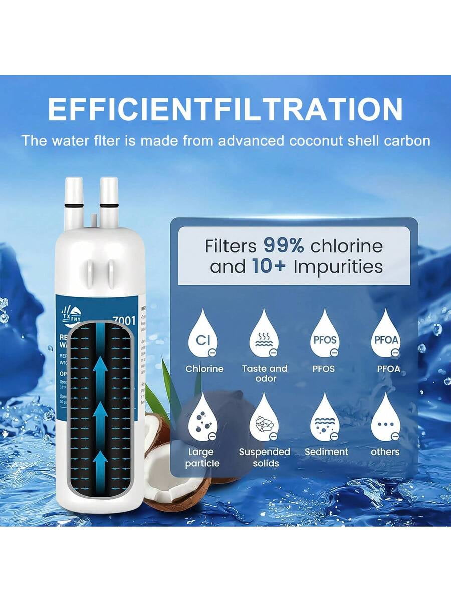 W10295370A EDR1RXD1 Refrigerator Water Filters,Compatible With Whirlpool Refrigerator Water Filter 1, Compatible With W10295370, EDR1RXD1, P4RFWB,  46-9081,  46-9930, White,Z001