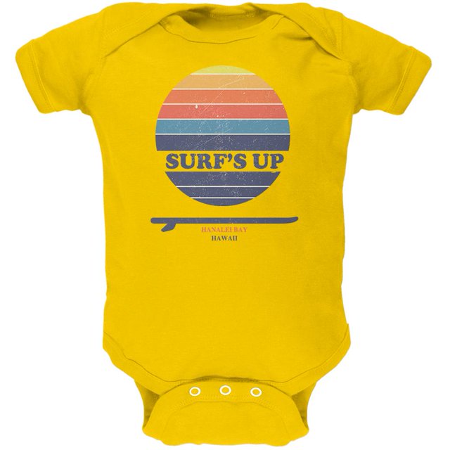 Surf's Up Hanalei Bay Hawaii Doux Cache-Couche pour Bébé