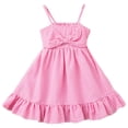 thumbnail image 1 of DXOUPM Robe pour Filles Tout-Petits à Bretelles Spaghetti Sans Manches à Carreaux Robes Polyvalentes pour Usage Quotidien, 1 of 3
