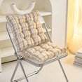 thumbnail image 6 of Solid Color Soft Flock Seat Cushion – Portable Round Chair Pad for Kitchen Dining Living Room, Breathable & Comfortable, 6 of 6