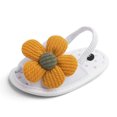 thumbnail image 4 of Kids Girl Sandals 3D Flower Soft Sole Non-Slip Kids Sandals Kids Summer Shoes Beige Pre-Walker Crib Shoes 0-12 Months,Size 3-6M, 4 of 9