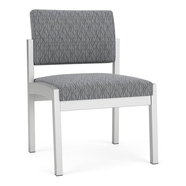 Fauteuil d'Appoint Sans Accoudoirs Lenox en Acier pour Réception / Acier Argenté / Gris