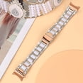 thumbnail image 3 of KOMI 20mm Watch Band Compatible with Samsung Galaxy Watch 5/5 pro/Galaxy Watch 4 40mm 44mm/Watch 4 Classic 42/46mm, Stainless Steel Metal for Samsung Galaxy Strap Women Men Rose Gold/White, 3 of 7